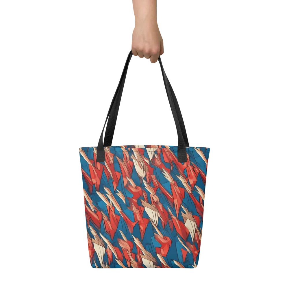 Cobalt Plume on Tote Bag — Front