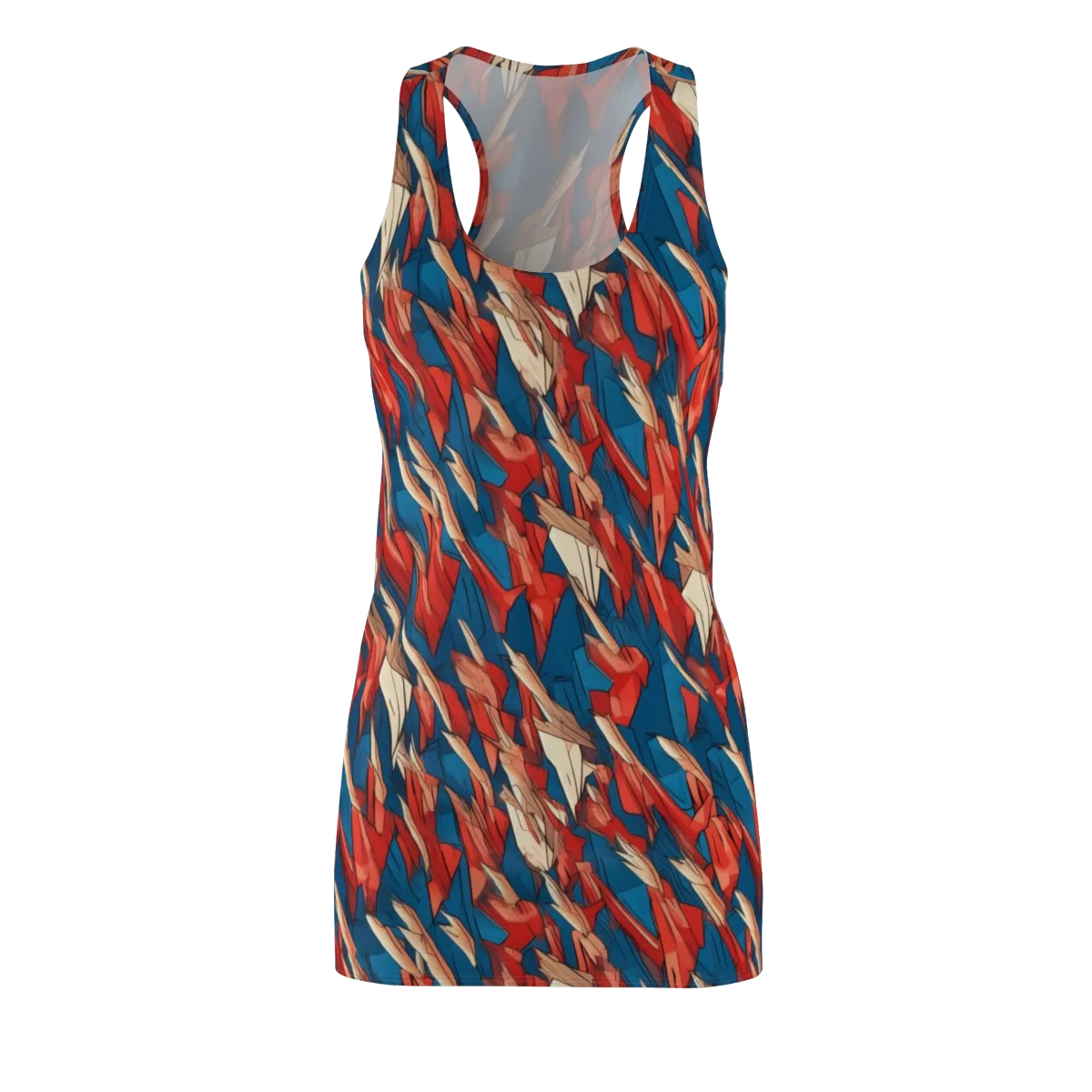 Cobalt Plume on Racerback Dress — Front