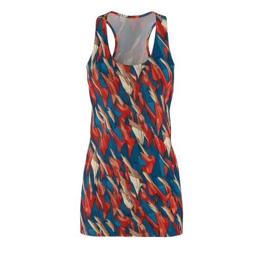 Cobalt Plume on a Racerback Dress