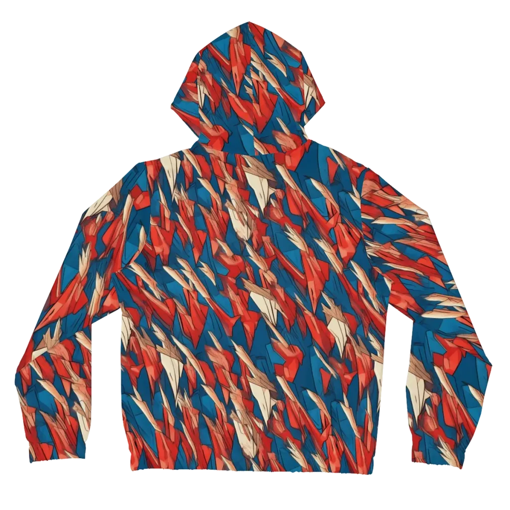 Cobalt Plume on Women's Full-Zip Hoodie — Back