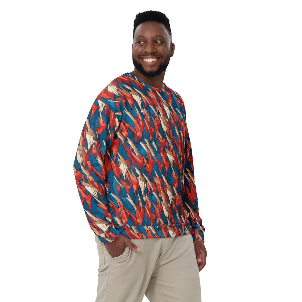 Cobalt Plume on Sweatshirt — Front