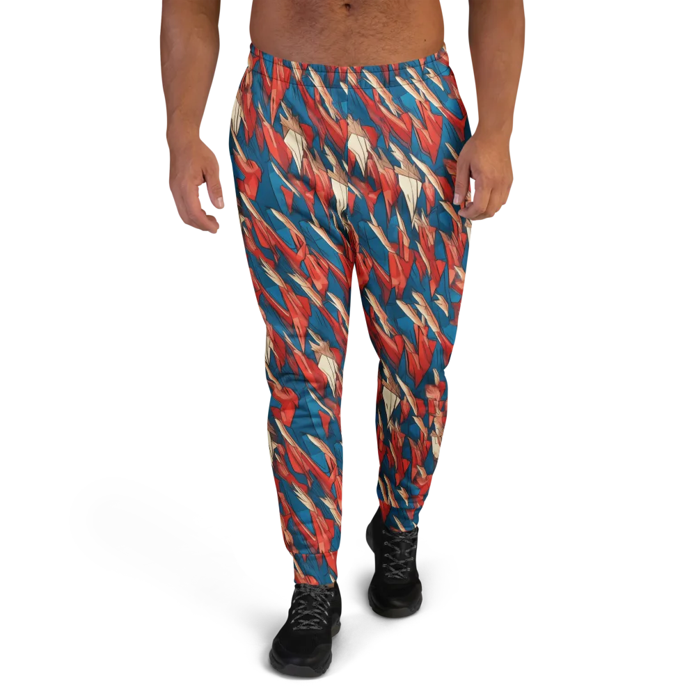 Cobalt Plume on Men's Joggers — Front