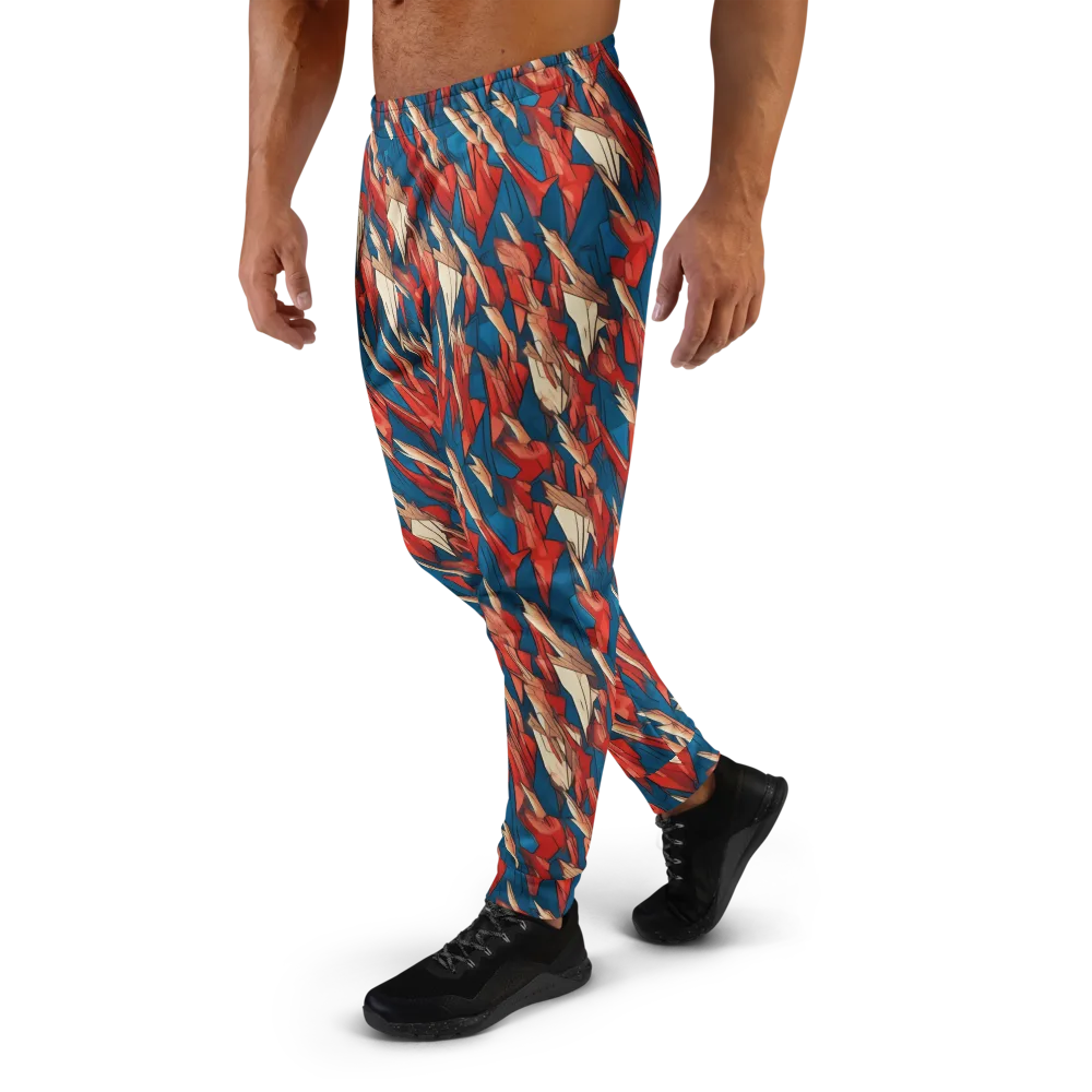 Cobalt Plume on Men's Joggers — Left