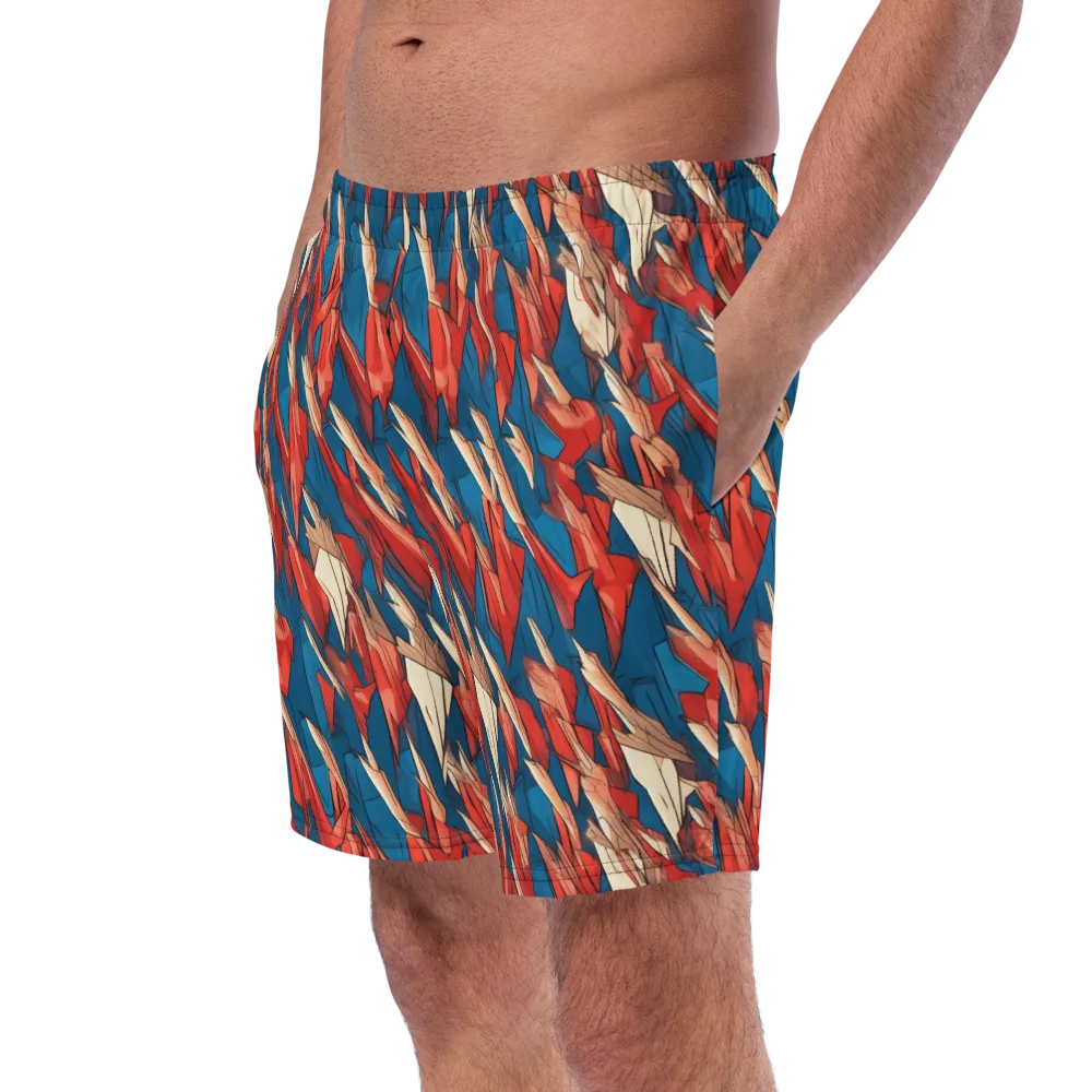 Cobalt Plume on Swim Trunks — Left Front