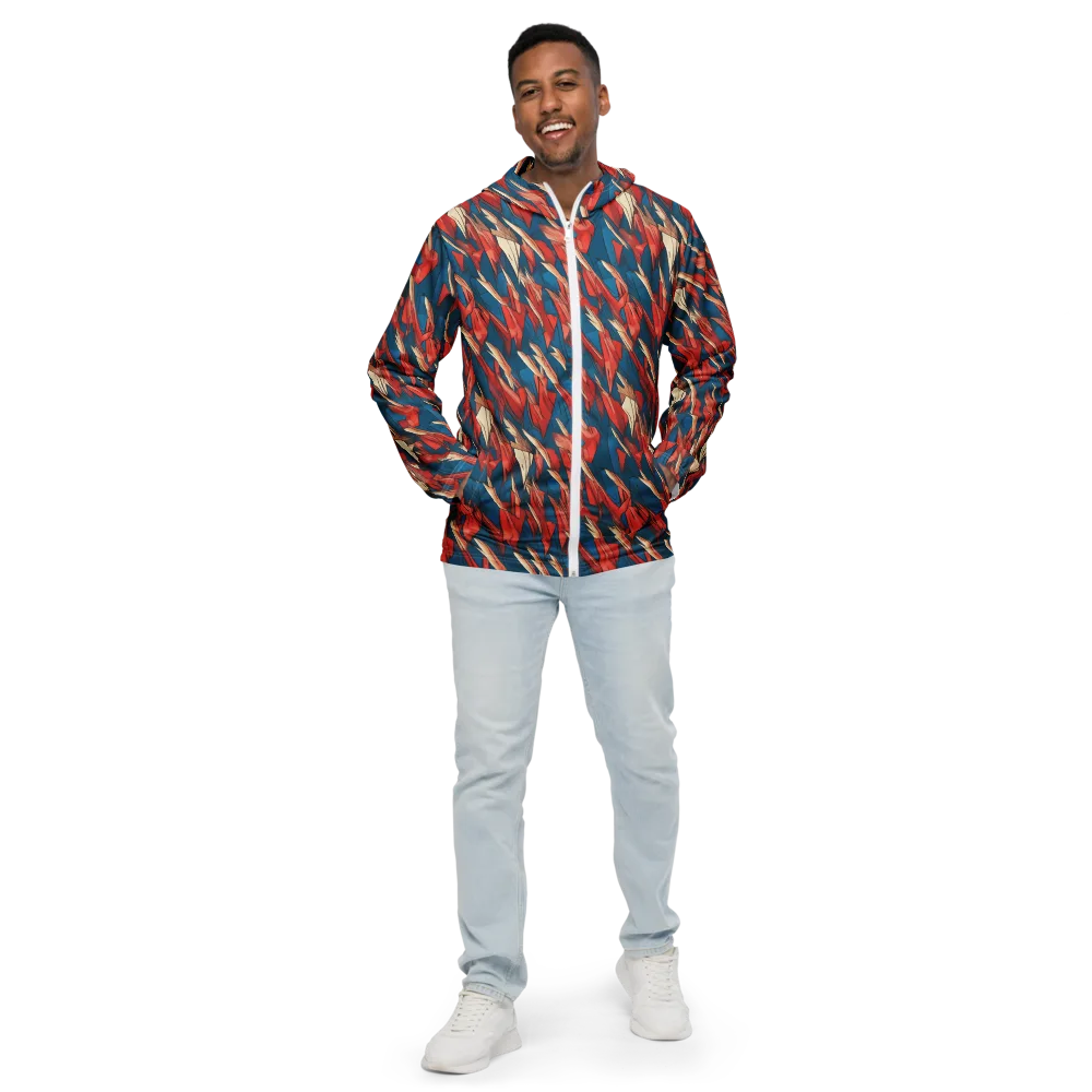 Cobalt Plume on Men's Windbreaker — Front