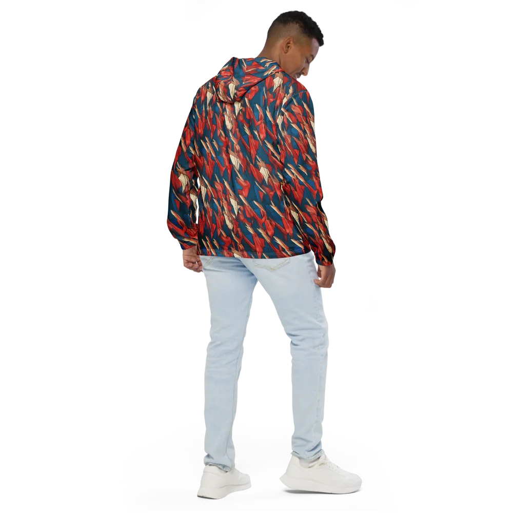 Cobalt Plume on Men's Windbreaker — Back