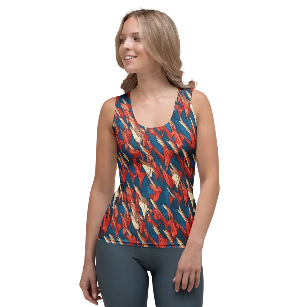 Cobalt Plume on Women's Tank Top — Front
