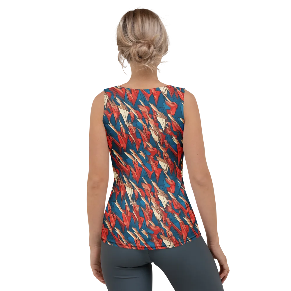 Cobalt Plume on Women's Tank Top — Back