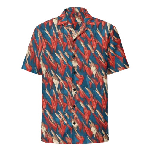 Cobalt Plume on a Button Shirt