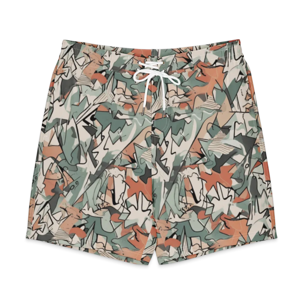 Sage Shatter on Men's Board Shorts — Front