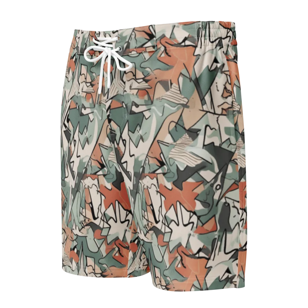Sage Shatter on Men's Board Shorts — Front