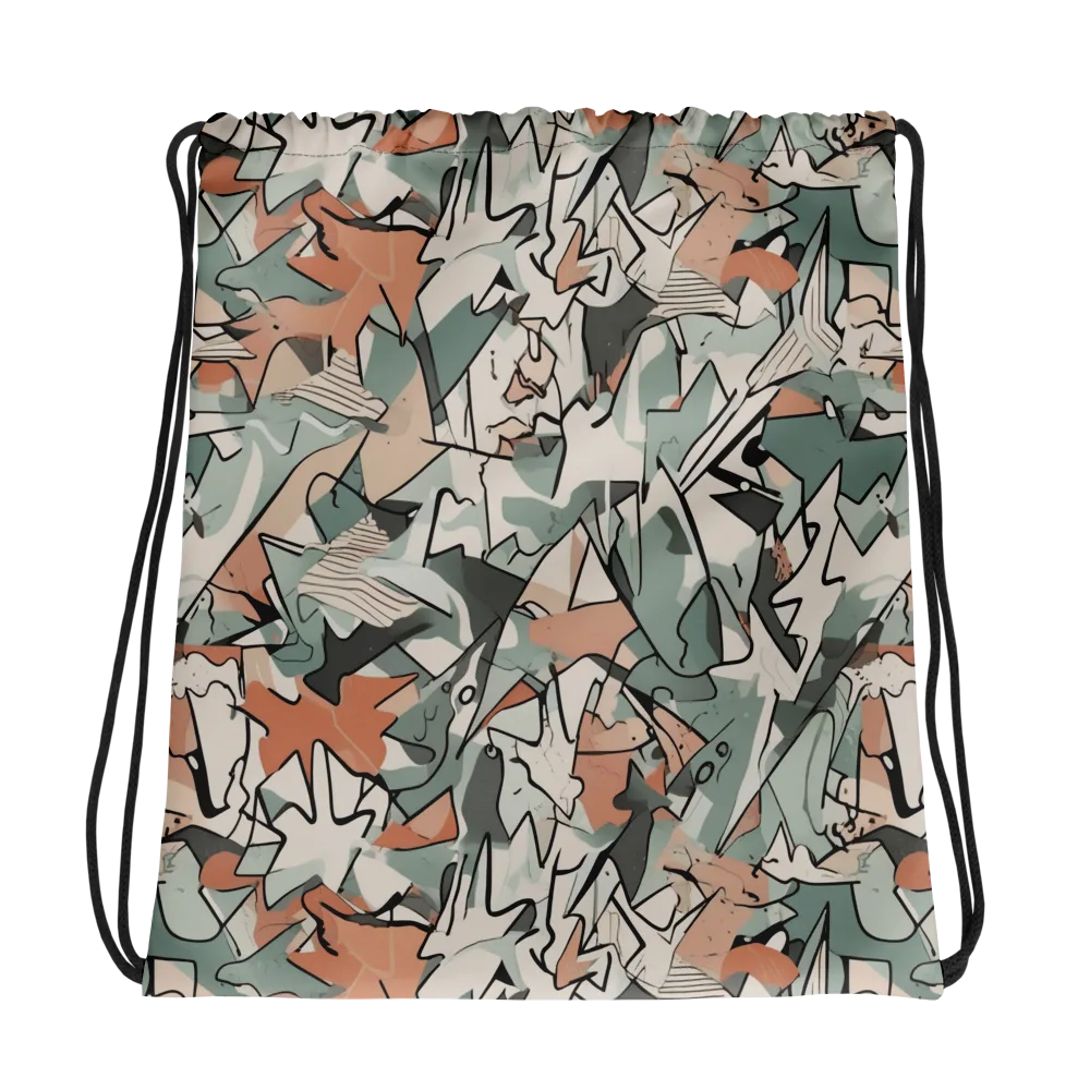 Sage Shatter on Drawstring Bag — Photo