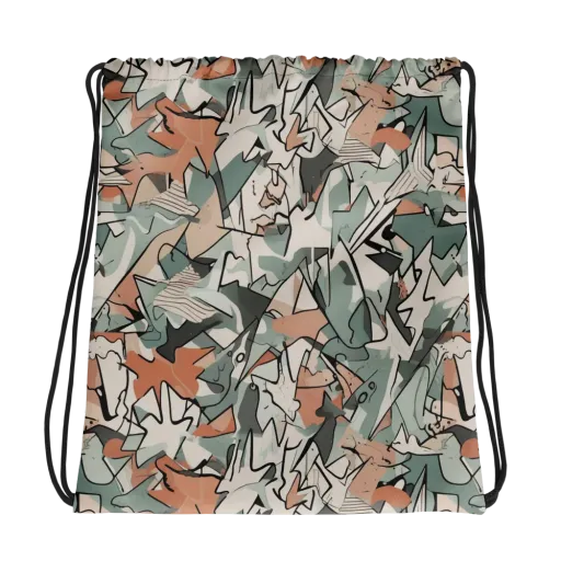 Sage Shatter on a Drawstring Bag