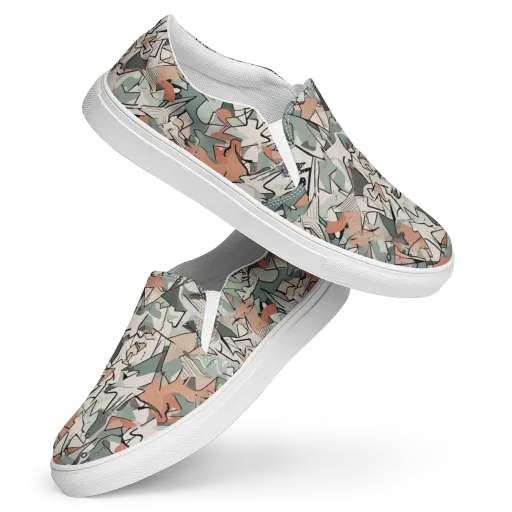 Sage Shatter on a Women's Slip-On Canvas Shoes