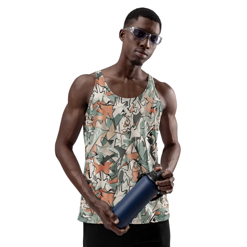 Sage Shatter on Men's Tank Top — Front