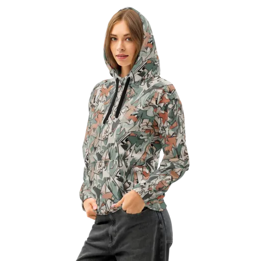 Sage Shatter on a Cotton Hoodie