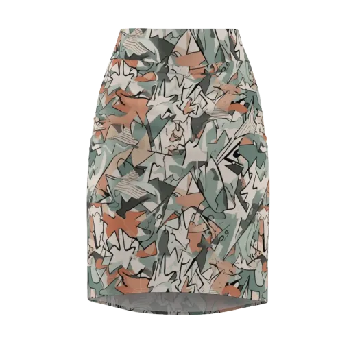 Sage Shatter on a Pencil Skirt
