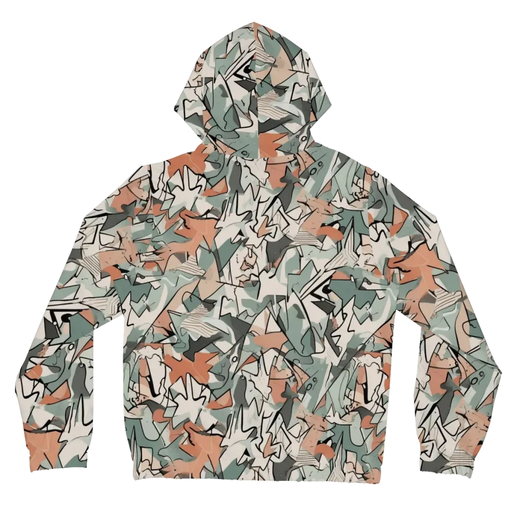 Sage Shatter on Women's Full-Zip Hoodie — Back