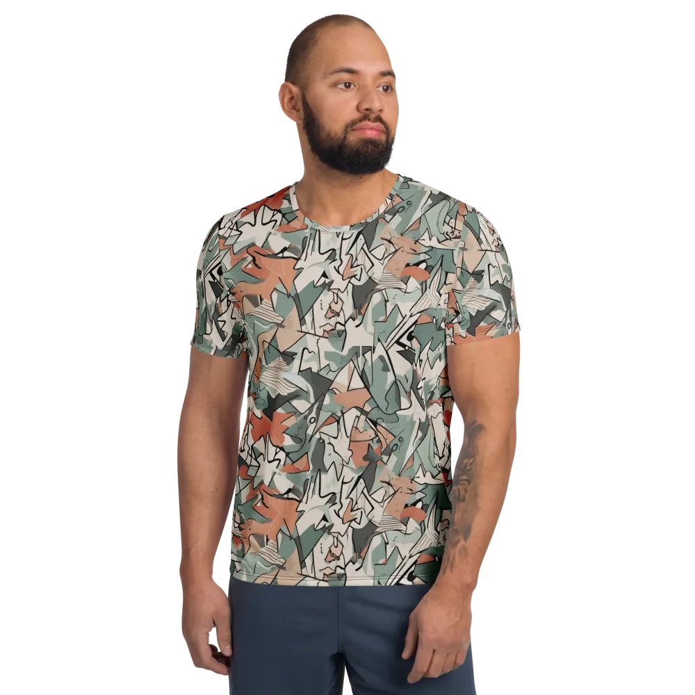 Sage Shatter on Men's Athletic T-Shirt — Front