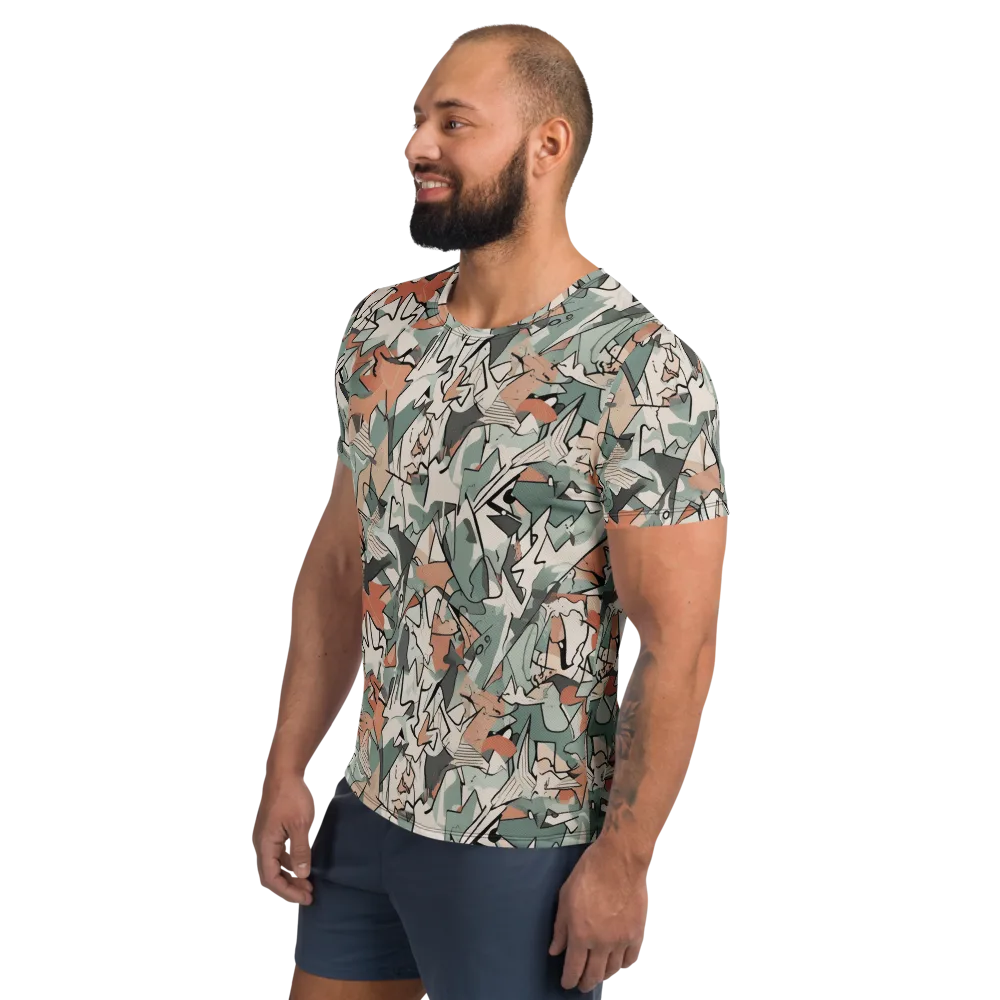 Sage Shatter on Men's Athletic T-Shirt — Left