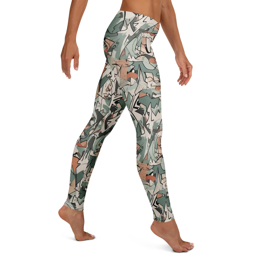 Sage Shatter on Leggings — Right
