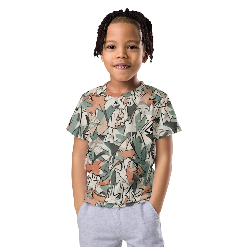 Sage Shatter on Kids Crew Neck T-Shirt — Front