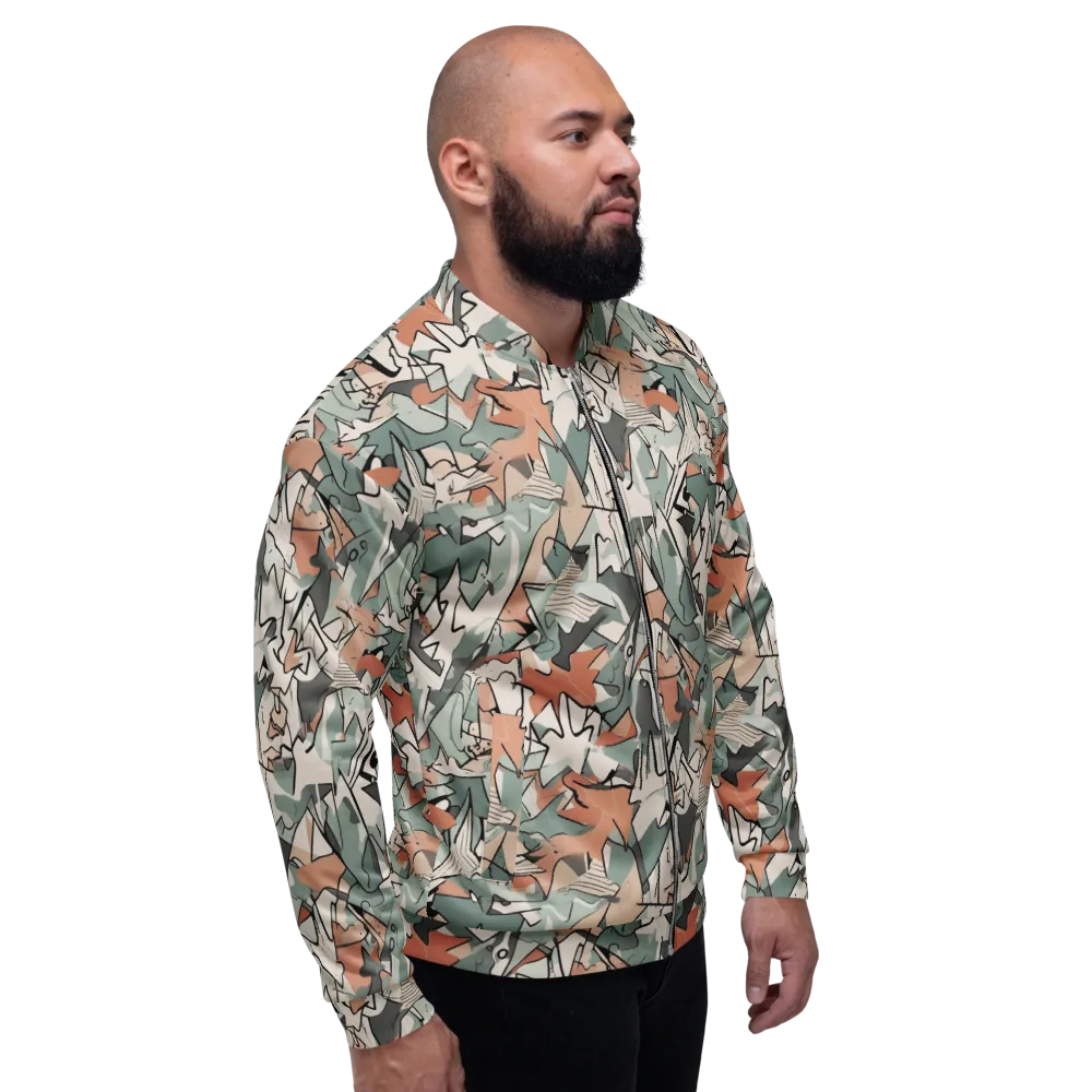 Sage Shatter on Bomber Jacket — Right