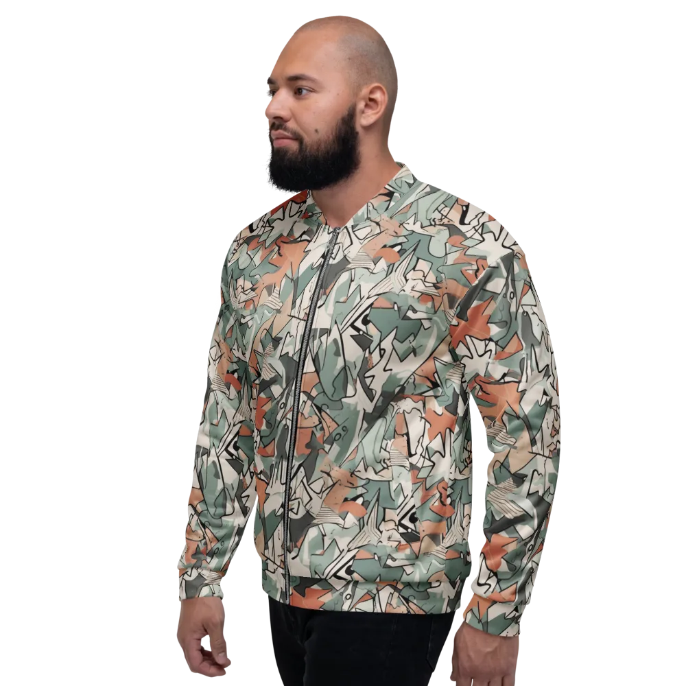 Sage Shatter on Bomber Jacket — Left