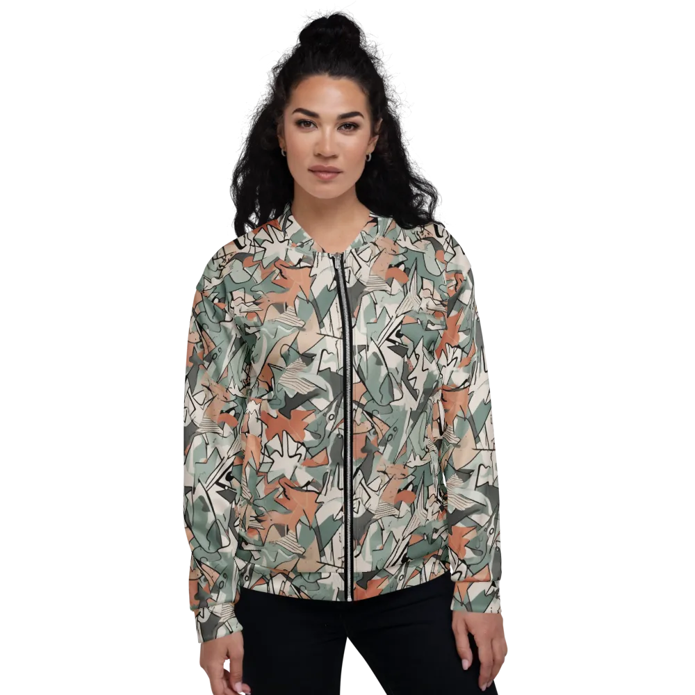 Sage Shatter on Bomber Jacket — Front