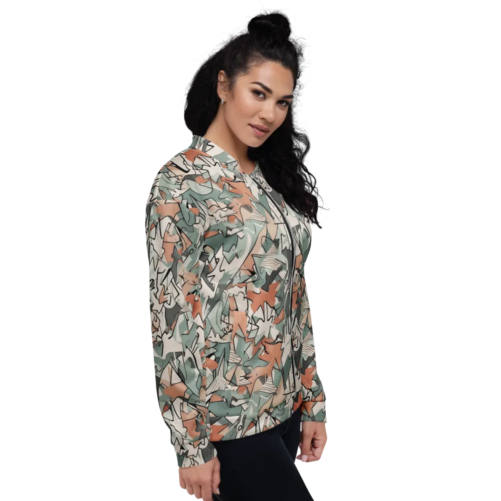 Sage Shatter on Bomber Jacket — Right