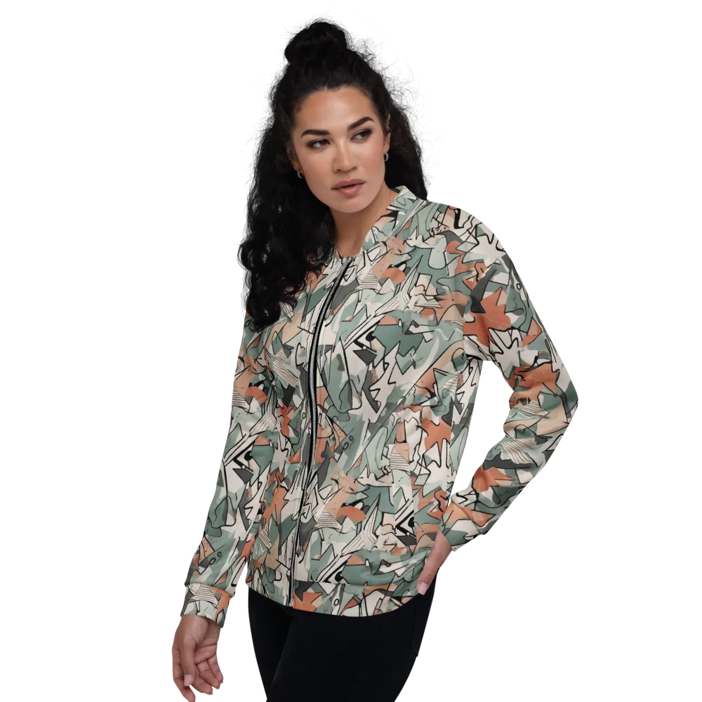 Sage Shatter on Bomber Jacket — Left