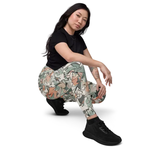 Sage Shatter on a Leggings with Pockets