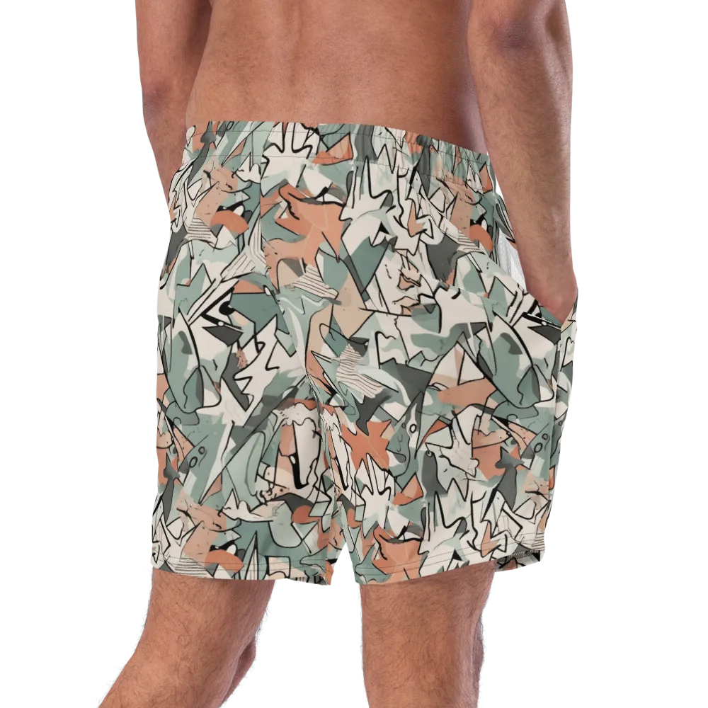 Sage Shatter on Swim Trunks — Right Back