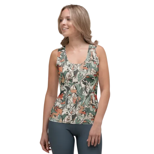 Sage Shatter on a Women's Tank Top