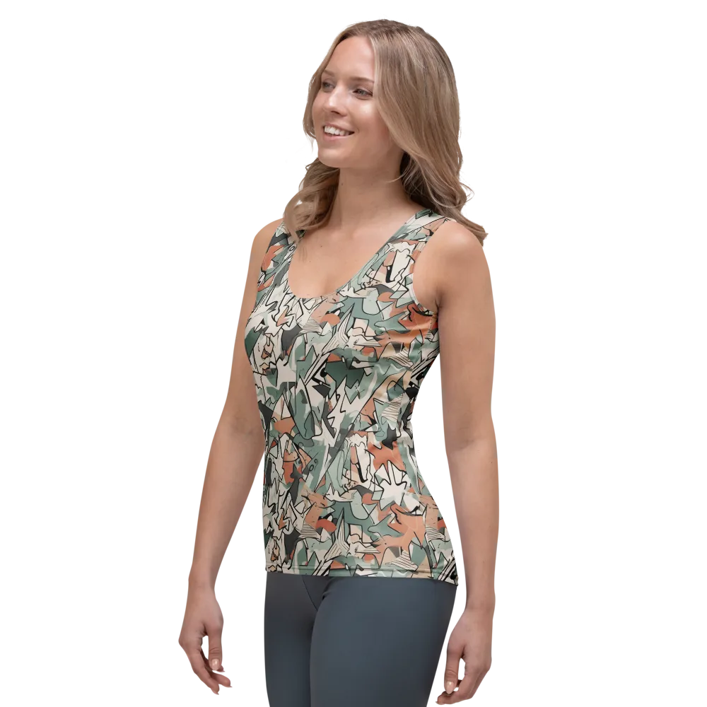 Sage Shatter on Women's Tank Top — Left Front