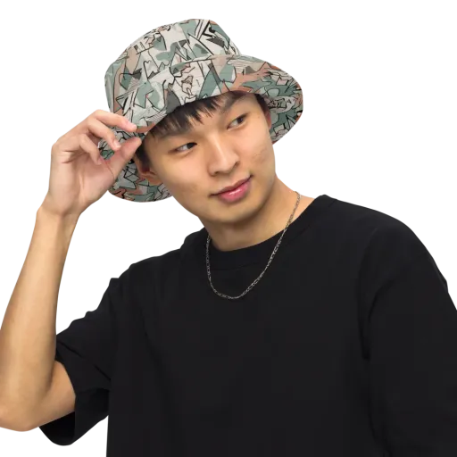 Sage Shatter on a Reversible Bucket Hat