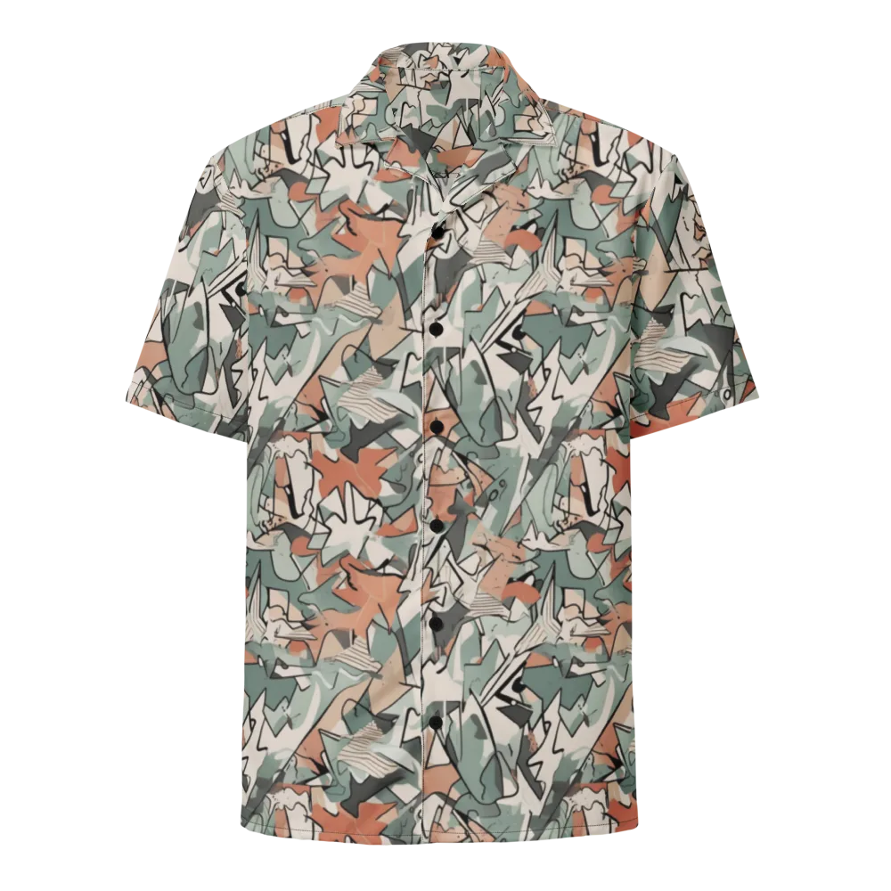 Sage Shatter on Button Shirt — Front