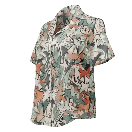 Sage Shatter on a Women's Short Sleeve Pajama Top