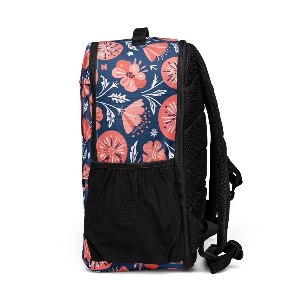 Midnight Bloom on Utility Backpack — Left