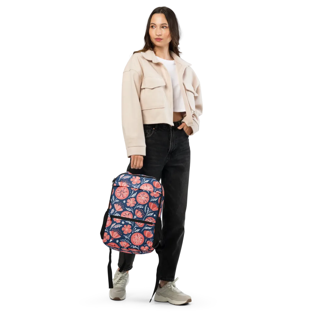 Midnight Bloom on Utility Backpack — Front