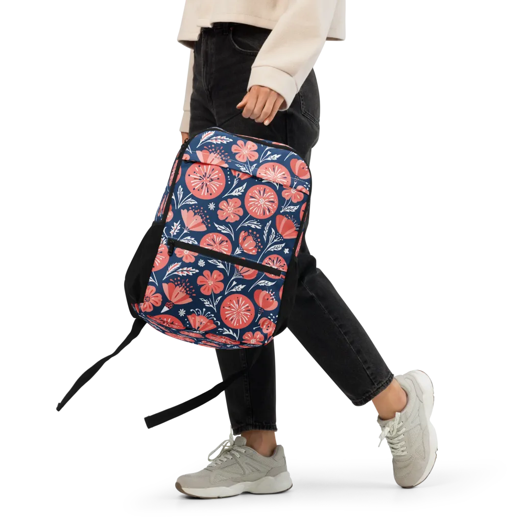 Midnight Bloom on Utility Backpack — Front