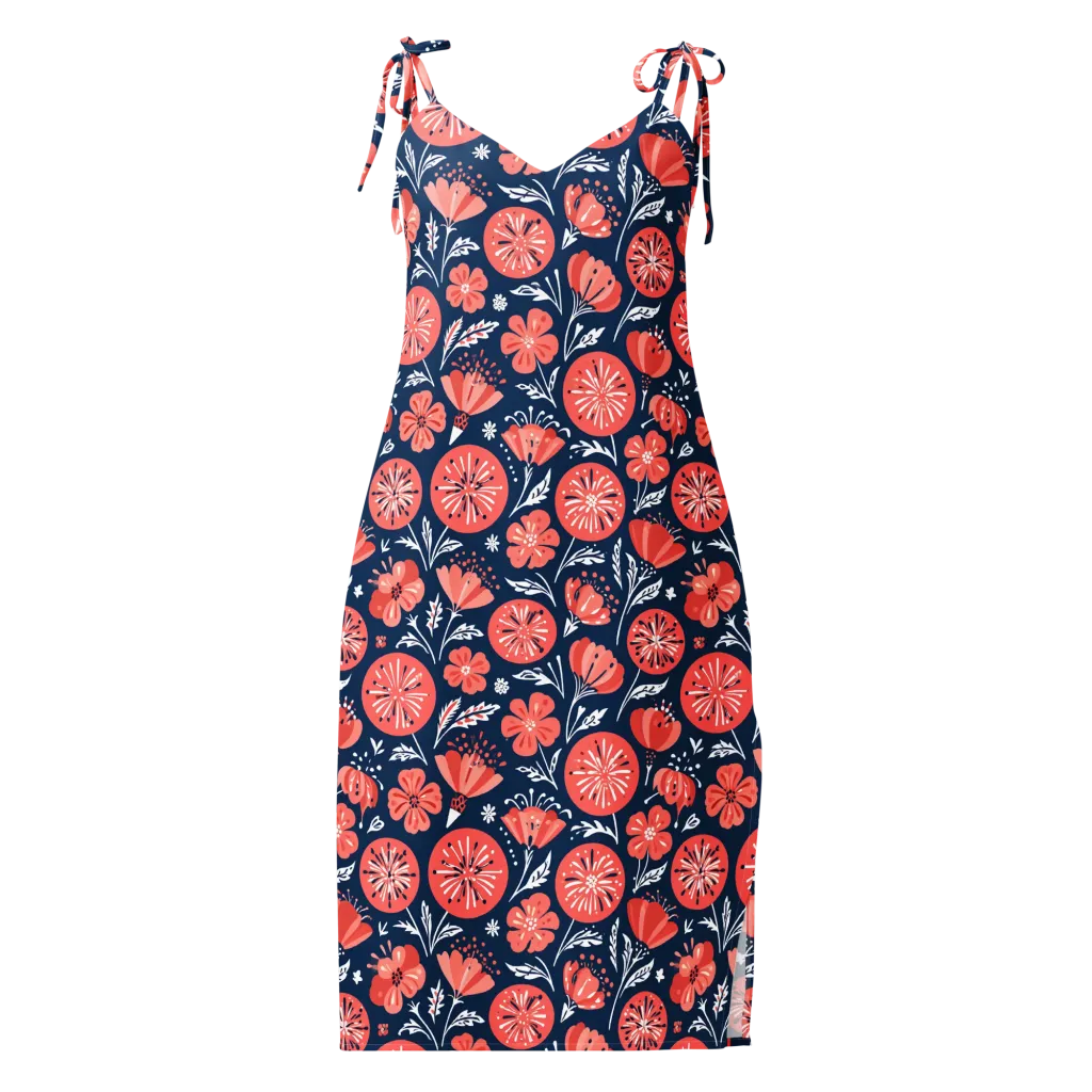 Midnight Bloom on Slip Dress — Front