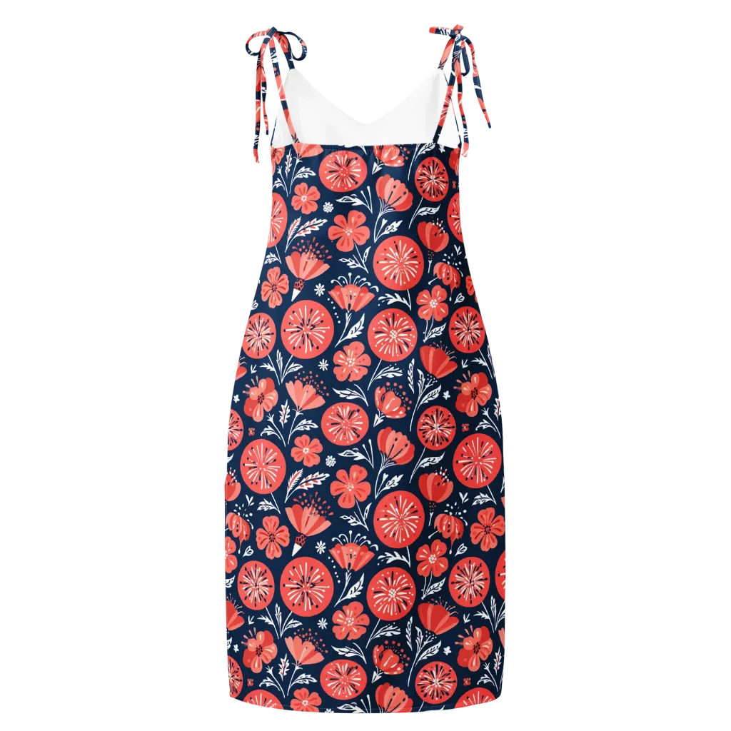 Midnight Bloom on Slip Dress — Back