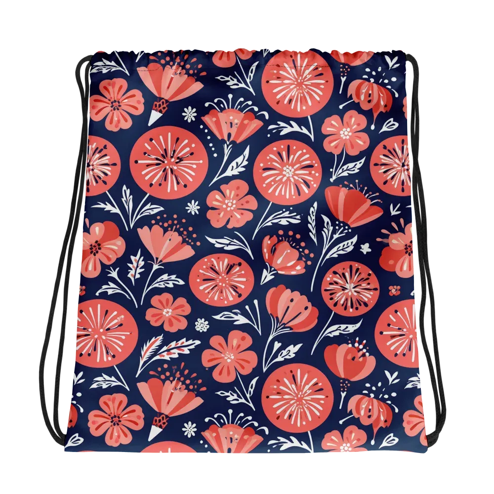 Midnight Bloom on Drawstring Bag — Photo