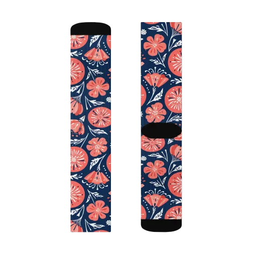 Midnight Bloom on a Socks