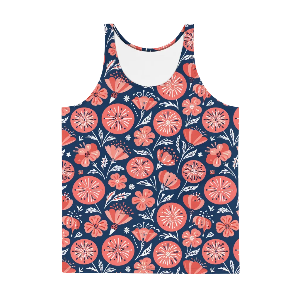 Midnight Bloom on Men's Tank Top — Front