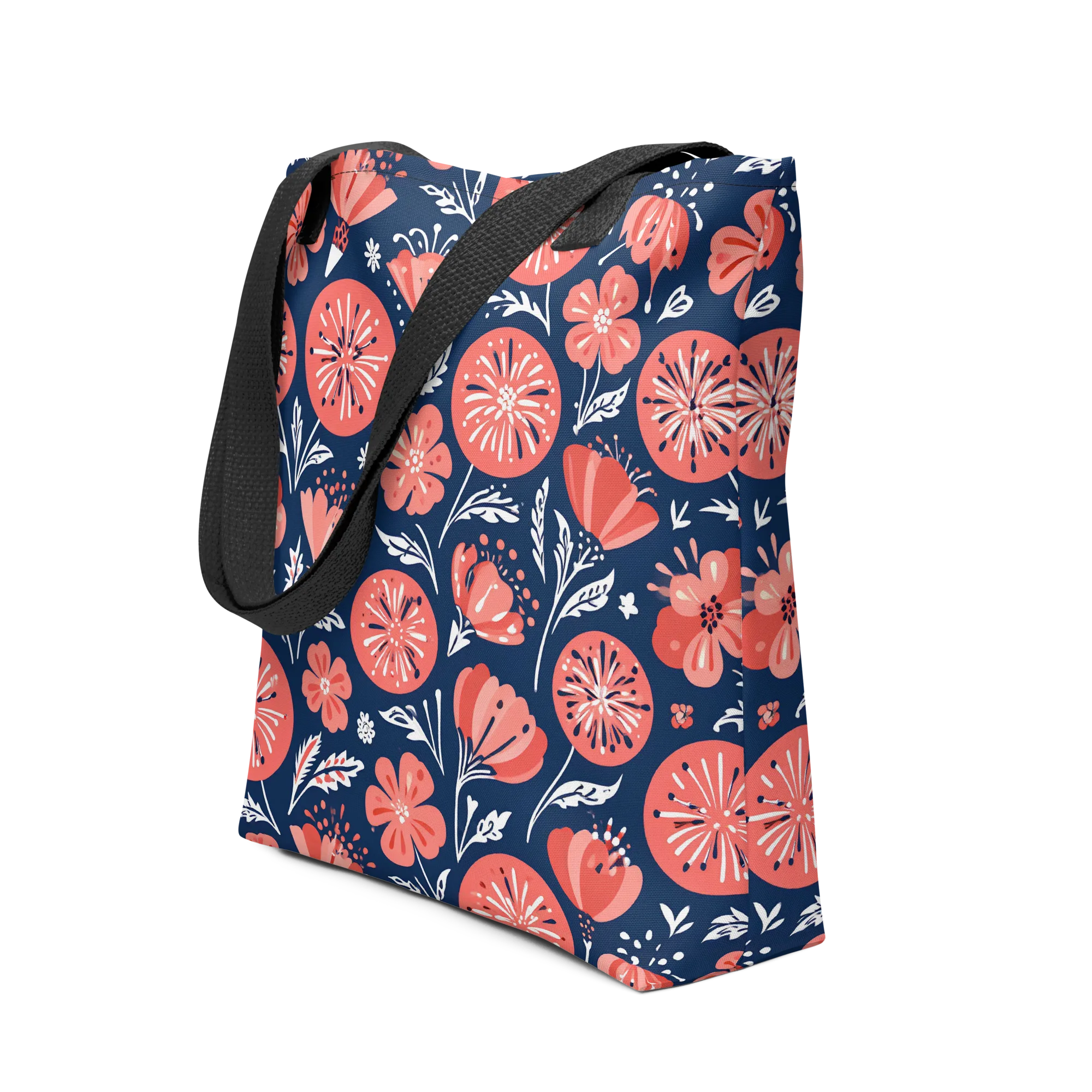 Midnight Bloom on Tote Bag — Front