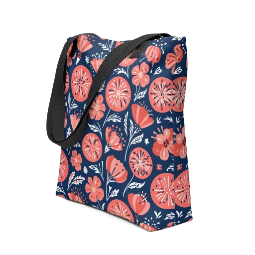 Midnight Bloom on a Tote Bag