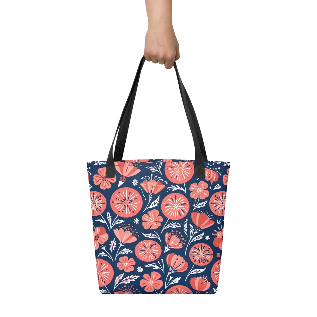 Midnight Bloom on Tote Bag — Front