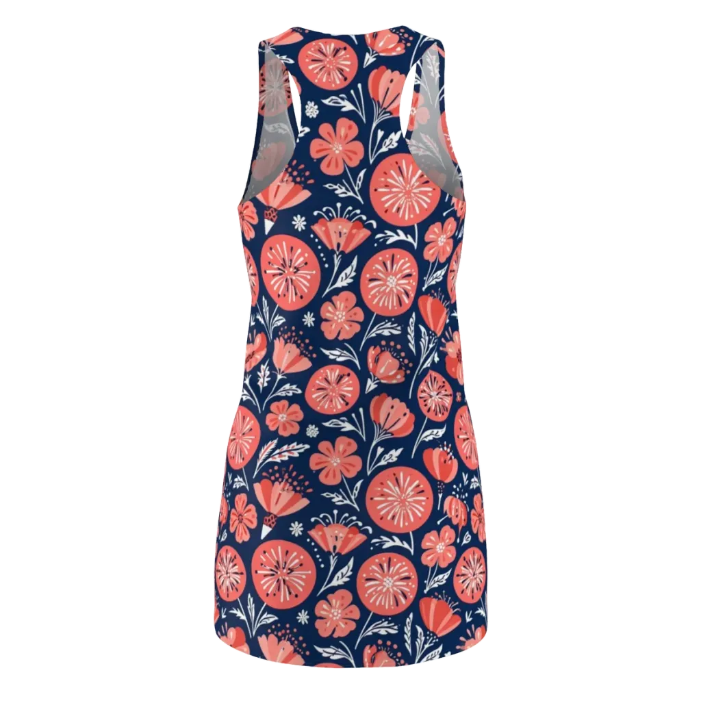 Midnight Bloom on Racerback Dress — Back